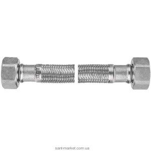 Ferro Шланг в сталевий оплетке з ущільнювальною прокладкою 1/2 нарізної-нарізний L = 20см PWS1