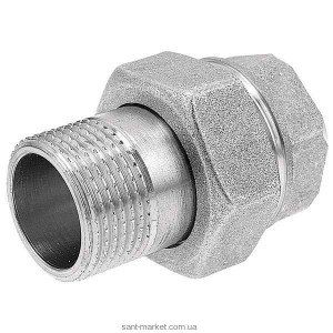 Ferro Латунная соединительная муфта прямая с О-рингом  хром 3/8