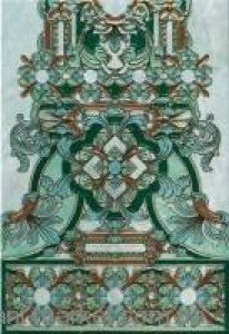 Керамін ПліткаАЛЕКСАНДРІЯ 4 тип-3 колона (золото) декор 139834