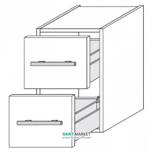 Тумба під раковину Gorenje Avon підвісна 30х45х50 світлий горіх / венге 791304