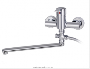 Змішувач одинважільний з довгим виливом та душем Mofem колекція Mode хром 155-0046-25