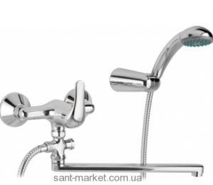 Смеситель однорычажный с длинным изливом и душем Mofem коллекция Junior хром 155-0004-07
