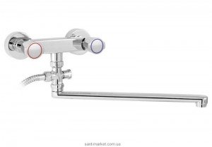 Змішувач двохвентильний з довгим виливом та душем Mofem колекція Golf хром 145-1213-00