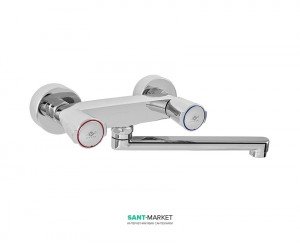 Змішувач для раковини двухвентильний настінний Mofem колекція Golf хром 142-1251-06