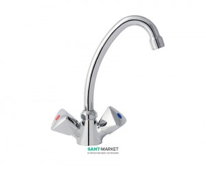 Змішувач для раковини двухвентильний високий Mofem колекція Evrostar хром 140-0001-26