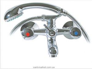 Змішувач двохвентильний для ванни з душем Mofem колекція Evrosztar хром 141-0094-32