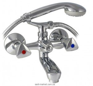 Змішувач двохвентильний для ванни з душем Mofem колекція Evrosztar хром 141-0094-31