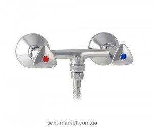 Змішувач для душу настінний двухвентильний Mofem Evrosztar NOVA з душовим набором хром 143-0109-31