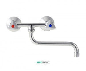 Смеситель для кухни Mofem Evrostar двухвентильный настенный ретростиль 142-0148-00