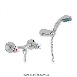 Смеситель для душа настенный двухвентильный Mofem Evrosztar с душевым набором хром 143-0001-03