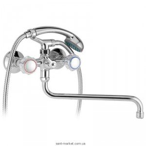 Смеситель двухвентильный с длинным изливом и душем Mofem коллекция Primula хром 145-0056-20