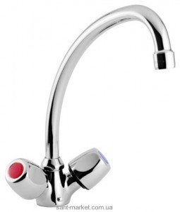 Смеситель для раковины двухвентильный высокий Mofem коллекция Iris хром 140-0037-57