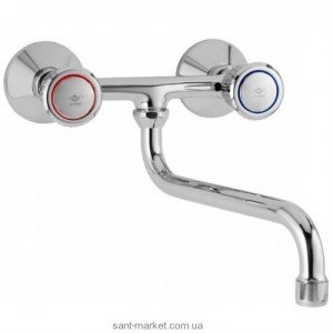Смеситель для кухни Mofem Favorit двухвентильный настенный ретростиль 142-0010-06