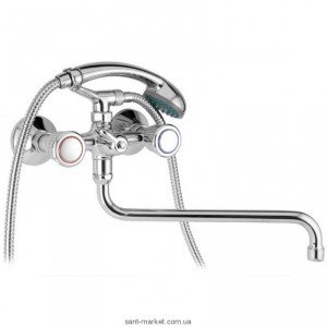 Смеситель двухвентильный с длинным изливом и душем Mofem коллекция Favorit хром 145-0017-05
