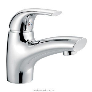 Змішувач для раковини одноважеля з донним клапаном Ferro колекція Genova хром BGE2VL