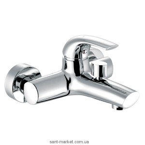 Змішувач одинважільний для ванни з коротким виливом Ferro колекція Genova хром BGE1VL