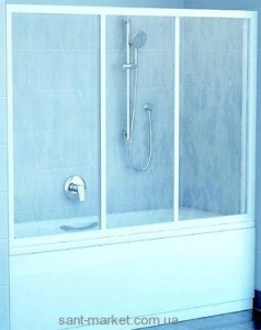 Ravak Штора д / ванни AVDP 3-120 Грейп профіль білий скло 40VG0102ZG