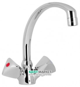 Смеситель для кухни Mofem Metal Plus двухвентильный ретростиль 140-0036-34