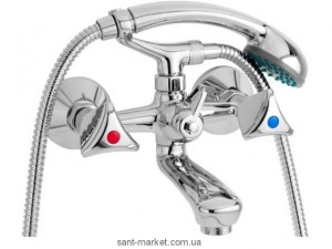 Змішувач двохвентильний для ванни з душем Mofem колекція Metal plus хром 141-0058-32