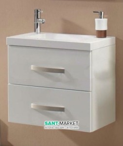 Тумба под раковину Gorenje Slim F 60.05 подвесная 60х35х50 белый глянец 792083