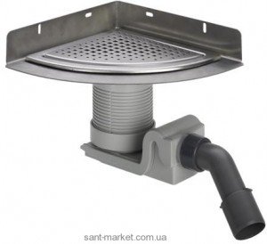 Viega Корпус душ лотка угловой  полукруглый  матовый 592370