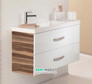 Тумба под раковину Gorenje Slim F 80.05 подвесная 80х50х35 белый глянец 792088