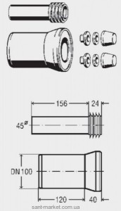 Viega Комплект кріплення для підвісного унітазу 101824