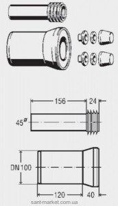 Viega Комплект кріплення для підвісного унітазу 101824