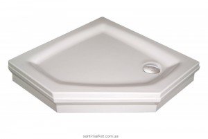 Душовий піддон акриловий п'ятикутний Ravak Genta PAN 90х90х17.5 білий A327701410