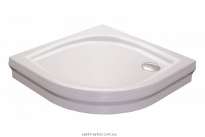 Душовий піддон акриловий чверть кола Ravak Elipso PAN 80х80х17.5 білий A224401410
