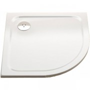 Душевой поддон литой мрамор четверть круга Ravak Elipso Pro Chrome 90х90х3 белый XA247701010