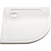 Душевой поддон литой мрамор четверть круга Ravak Elipso Pro Chrome 80х80х3 белый XA244401010