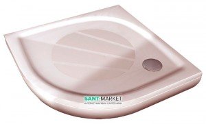 Душевой поддон литой мрамор четверть круга Ravak Elipso Pro 100х100х3 белый XA23AA01010