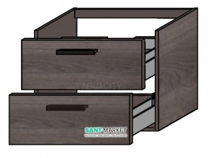 Тумба под раковину Gorenje Amador F 60.82 подвесная 60х45.5х50 тик 792840