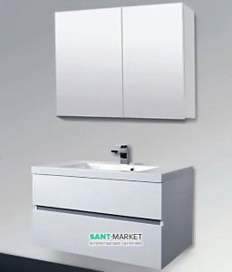 Тумба под раковину Gorenje Lorencio F 100.84 подвесная 100х45.5х50 белый глянец 792851