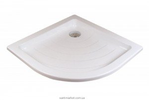 Душовий піддон акриловий чверть кола Ravak Ronda Basic 90 90х90х18.5 білий GPX2240132