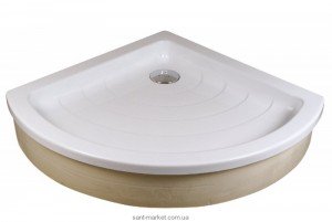 Душовий піддон акриловий чверть кола Ravak Radius EX 90.5х90.5х18.5 білий A607001320