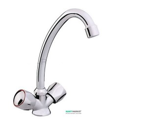 Смеситель для кухни Rubineta Rubin двухвентильный ретростиль R8J002 SM