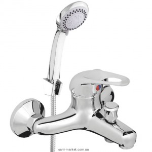 Смеситель однорычажный для ванны с душем Rubineta коллекция Prince хром P10K01