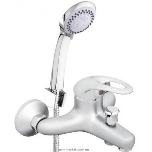 Смеситель однорычажный для ванны с душем Rubineta коллекция Prince сатин P10053