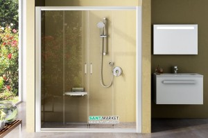 Душові двері в нішу RAVAK Rapier NRDP4 скляна розсувна 120х190 0ONG0100ZG