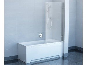 Ravak Штора д/ванны BVS 1- 80  Транспарент  хром 7U840A00Z1