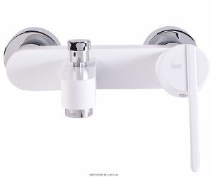 Смеситель однорычажный для ванны с коротким изливом Teka коллекция Аura белый 50.121.02.0W