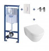 Унітаз підвісний Villeroy & Boch Subway 2.0 56001001 + 9M68S101 + Комплект 3 в 1 Grohe Rapid SL 38750001