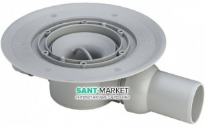 Зливний трап Viega мокрий затвор без насадки з горизонтальним випуском 485412