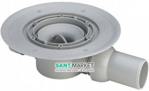Сливной трап Viega мокрый затвор без насадки с горизонтальным выпуском 485412