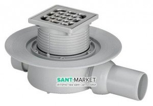 Сливной трап для душа Viega Advantix мокрый затвор боковый выпуск  150х150 557140