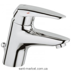 Змішувач для раковини одноважеля з донним клапаном Grohe колекція Eurodisc хром 3318300E