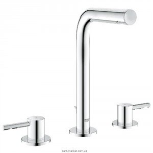 Смеситель для раковины двухрычажный с донным клапаном высокий скрытый Grohe Essence хром 20299000