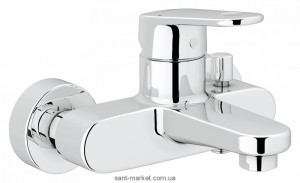 Смеситель однорычажный для ванны с коротким изливом Grohe коллекция Europlus хром 33553002